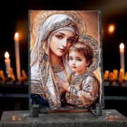 ICOANA MAICA DOMNULUI CU PRUNCUL 9.5CM*14.5CM