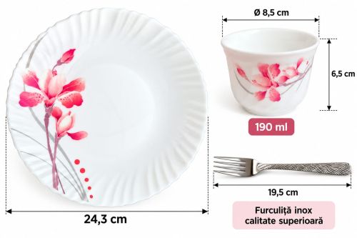 SET 18 PIESE MODEL MAGNOLIE