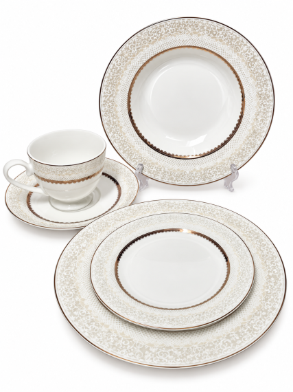 SET MASA 30 PIESE PORTELAN FIN 