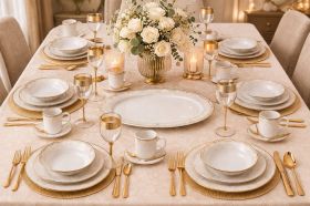 Platou servire 36 cm din opal premium elegant