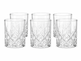 Set 6 Pahare Whisky Sticlă Tăiată, Design Premium