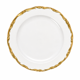 Farfurie Portelan 28cm cu Margine Aurie 