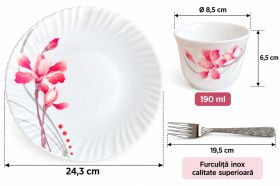 SET 18 PIESE MODEL MAGNOLIE