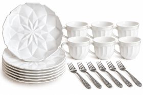 SET 18 PIESE MODEL FLOARE ALB