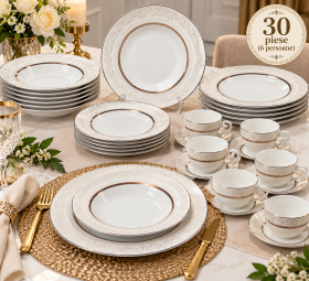 SET MASA 30 PIESE PORTELAN FIN 